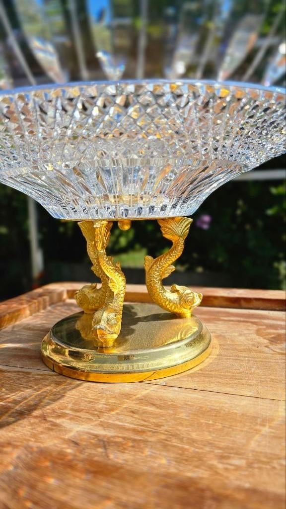 Grote prachtige antiek cristal schaal op voet, Antiek en Kunst, Antiek | Schalen, Ophalen