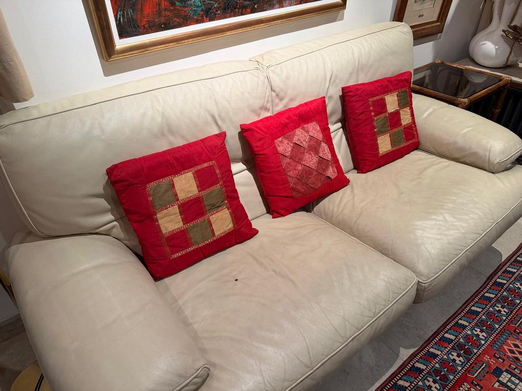 GRATUIT Canape CUIR a donner Uccle, Ophalen, Gebruikt, 150 tot 200 cm, Driepersoons