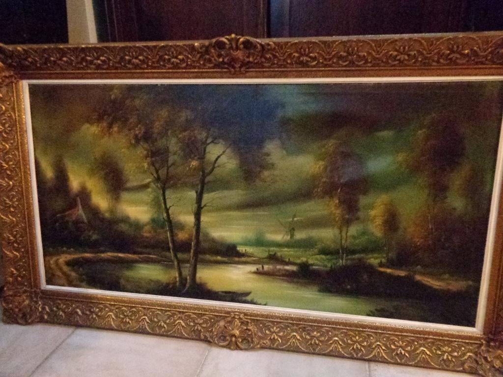 *Grand tableau magnifique signé avec un très beau cadre, Antiquités & Art, Art | Peinture | Classique, Enlèvement