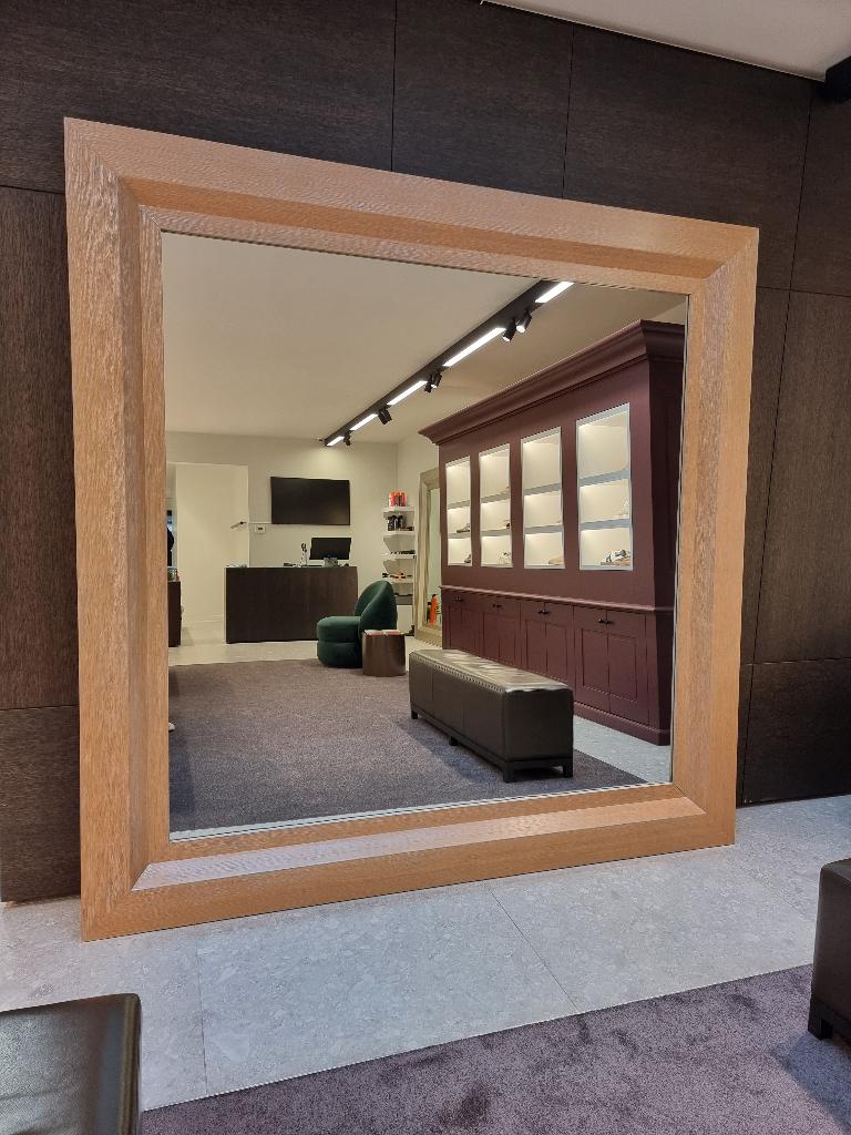 Spiegel, Huis en Inrichting, Woonaccessoires | Spiegels, Ophalen, Gebruikt, 200 cm of meer, Vierkant