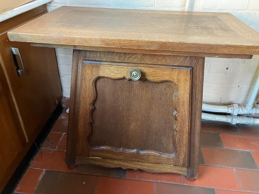 Vintage vol kersenhouten nachtkastje, Huis en Inrichting, Ophalen, Gebruikt, 55 tot 70 cm, 45 tot 65 cm