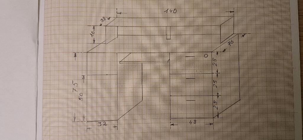 BUREEL EN ROLWAGEN MET 2 LADEN, Ophalen, In hoogte verstelbaar, Zo goed als nieuw, Bureau