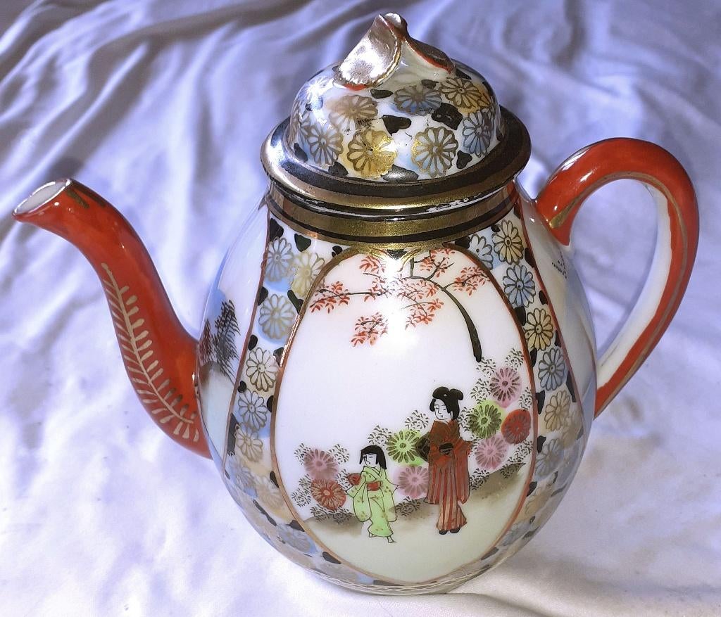 keuken antieke vintage porceleinen japanse theepot '30, Envoi