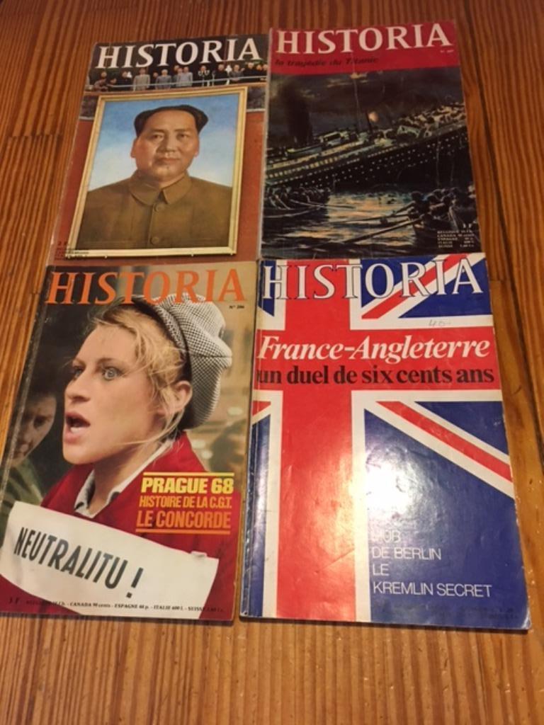 Historia, 9 pièces dont une sur le Titanic, Collections, Enlèvement ou Envoi, Journal ou Magazine