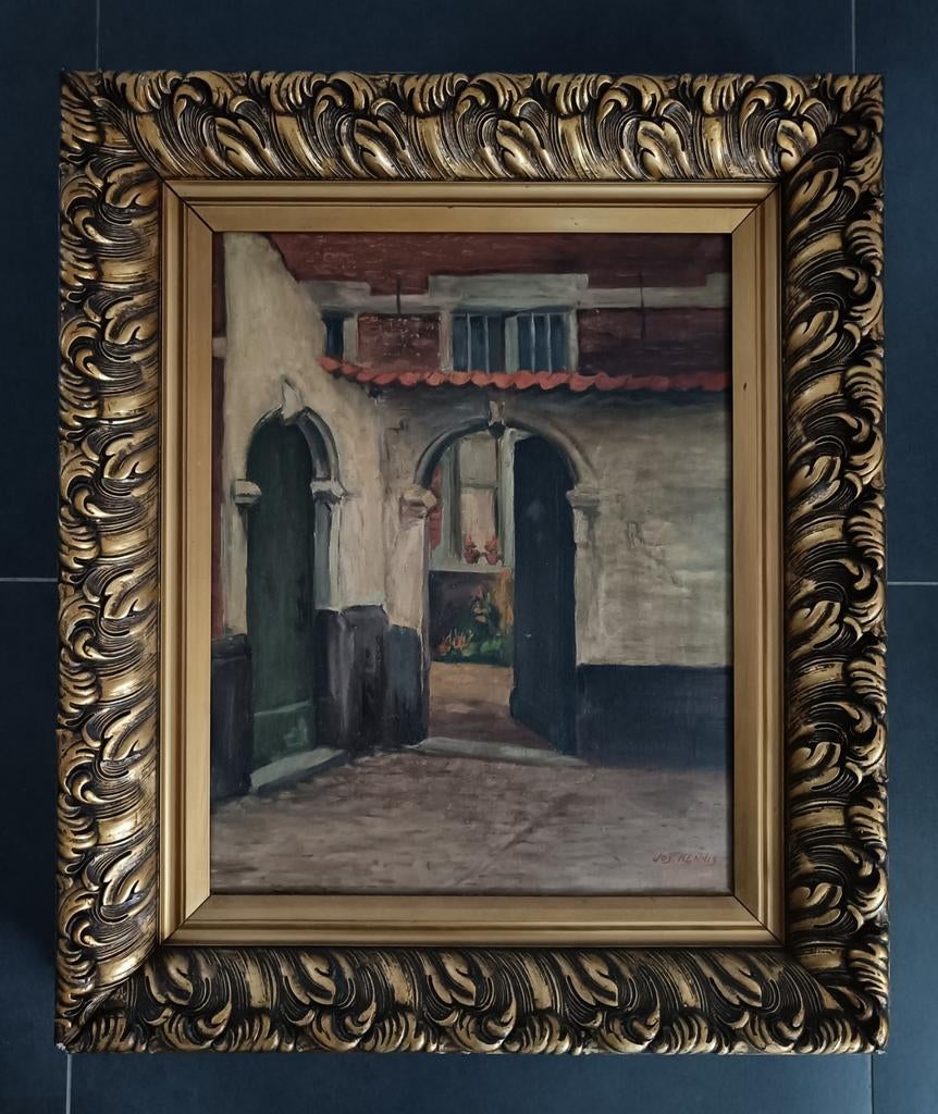 Schilderij Jos Kennis, Antiek en Kunst, Kunst | Schilderijen | Klassiek, Ophalen of Verzenden