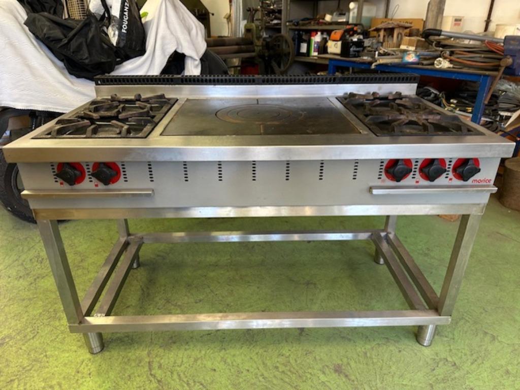 4-pits gasfornuis en kookplaat, Ophalen, Gebruikt, Fornuis, Frituur en Grillen