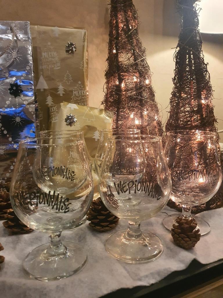 6 verres La Wepionnaise [Namur] (Houppe/Budweiser, etc), Collections, Enlèvement, Comme neuf