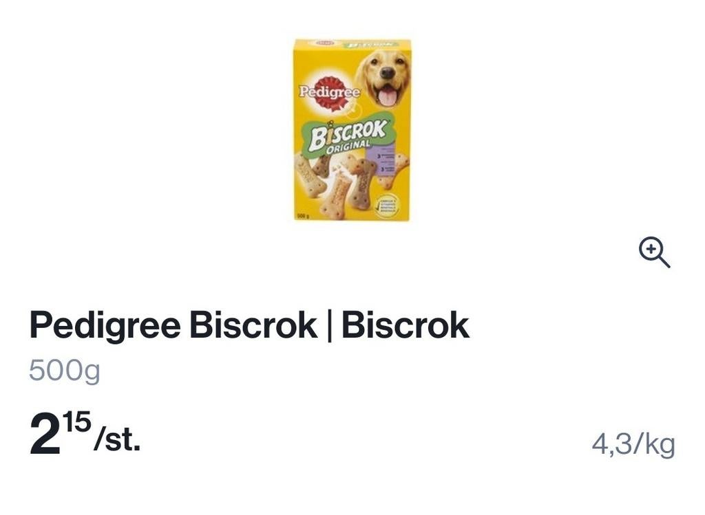 Koekjes pedegree, Ophalen of Verzenden