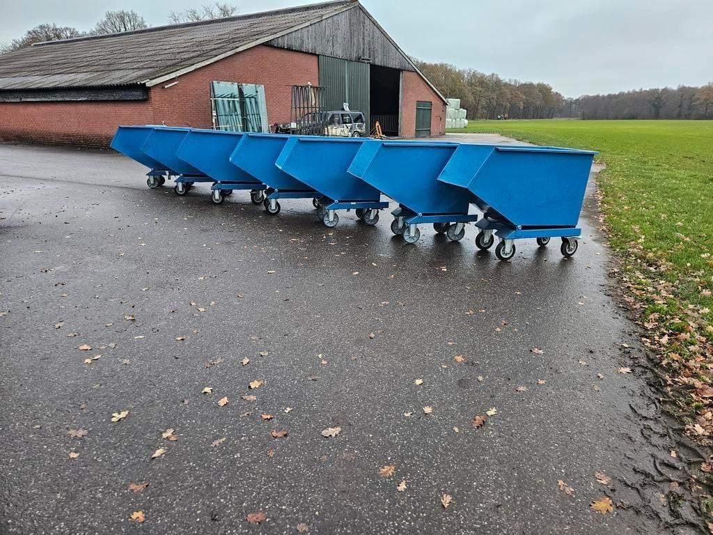 Kiepbak kantelbak spanenbak heftruck 450 liter, Doe-het-zelf en Bouw, Overige Doe-Het-Zelf en Bouw, Gebruikt, Ophalen