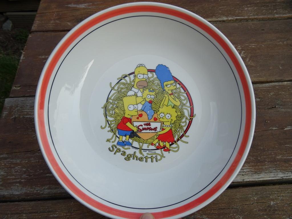The Simpsons assiette plat The Simpsons bol de spaghettis, Collections, Enlèvement ou Envoi, Comme neuf, TV, Ustensile