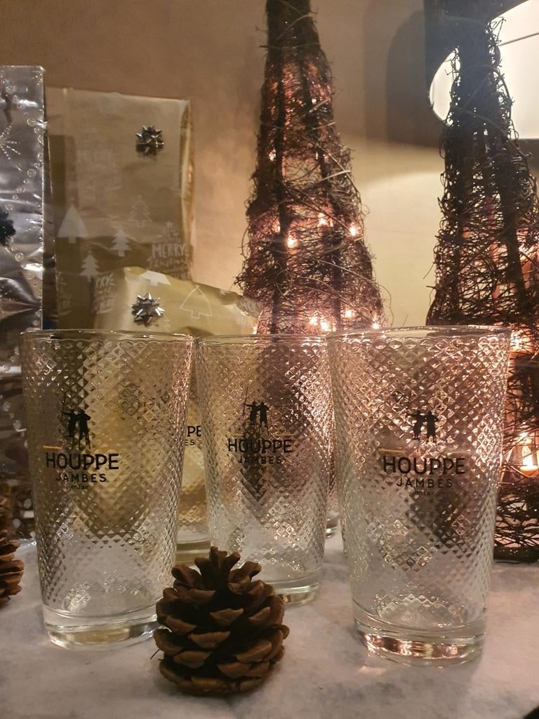 6 verres marbrés 25cl HOUPPE !, Collections, Enlèvement, Comme neuf