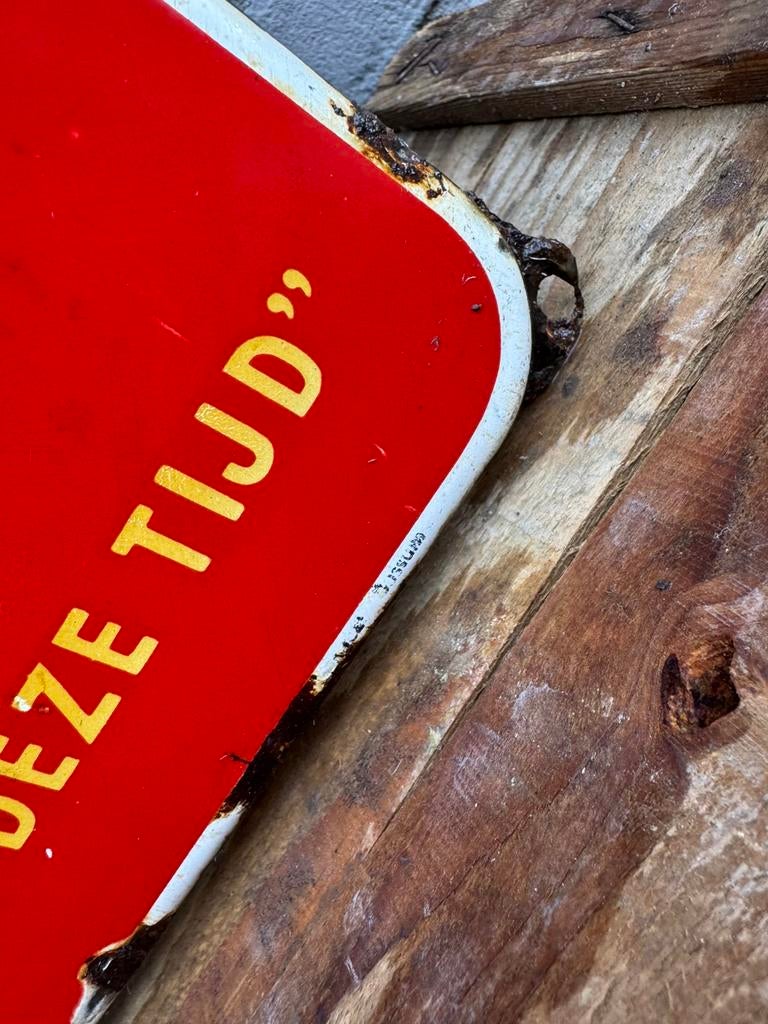 KAVEEWEE sigaren emaille reclamebord, Verzamelen, Merken en Reclamevoorwerpen, Ophalen of Verzenden, Gebruikt, Reclamebord