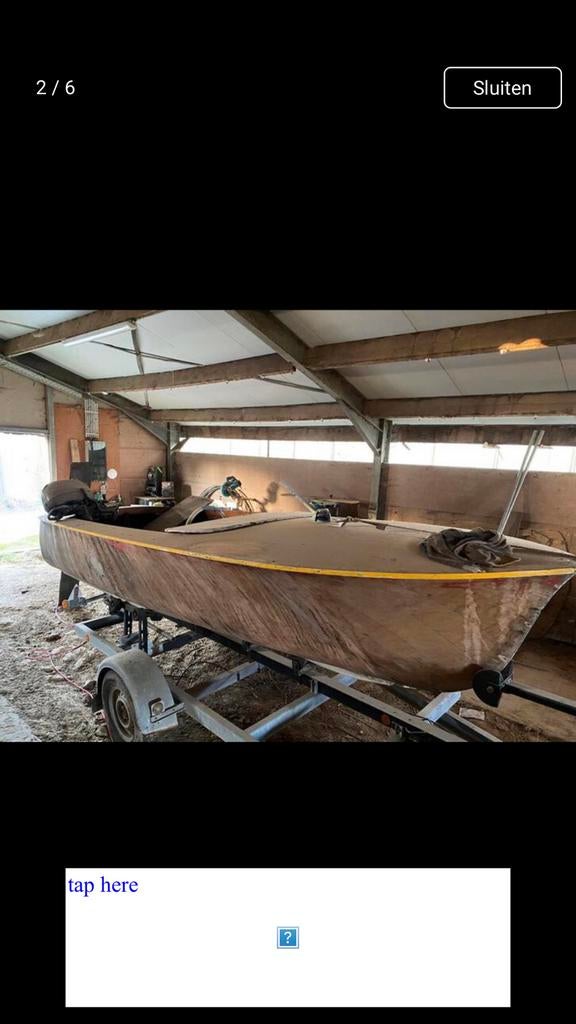 bootje met trailer, Watersport en Boten, Motorboten en Motorjachten, Ophalen