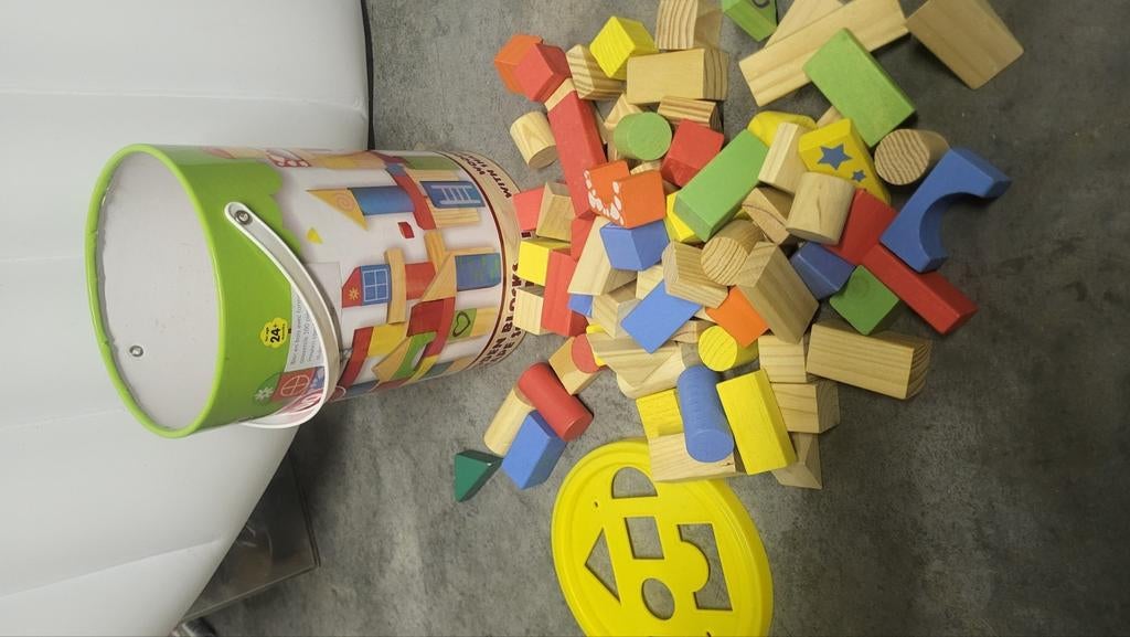 Bouwblokken, Kinderen en Baby's, Speelgoed | Bouwstenen, Ophalen, Zo goed als nieuw