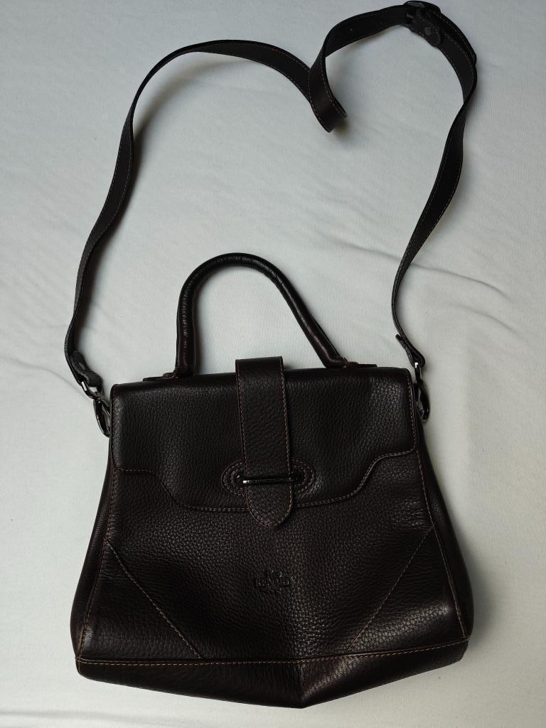 lederen handtas Yves Renard, Handtassen en Accessoires, Tassen | Damestassen, Ophalen, Gebruikt, Bruin, Handtas