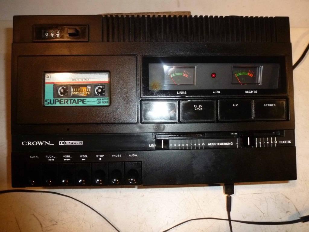 Cassette deck CROWN - CTD 1155, TV, Hi-fi & Vidéo, Decks cassettes, Simple, Autres marques, Tape counter, Enlèvement ou Envoi