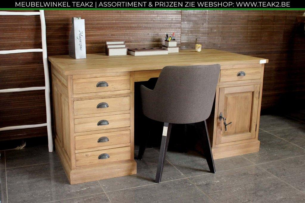 Nieuwe bureaus in wit / teak - bureau / secretaire bij TEAK2, Huis en Inrichting, Bureaus, Ophalen of Verzenden, Nieuw