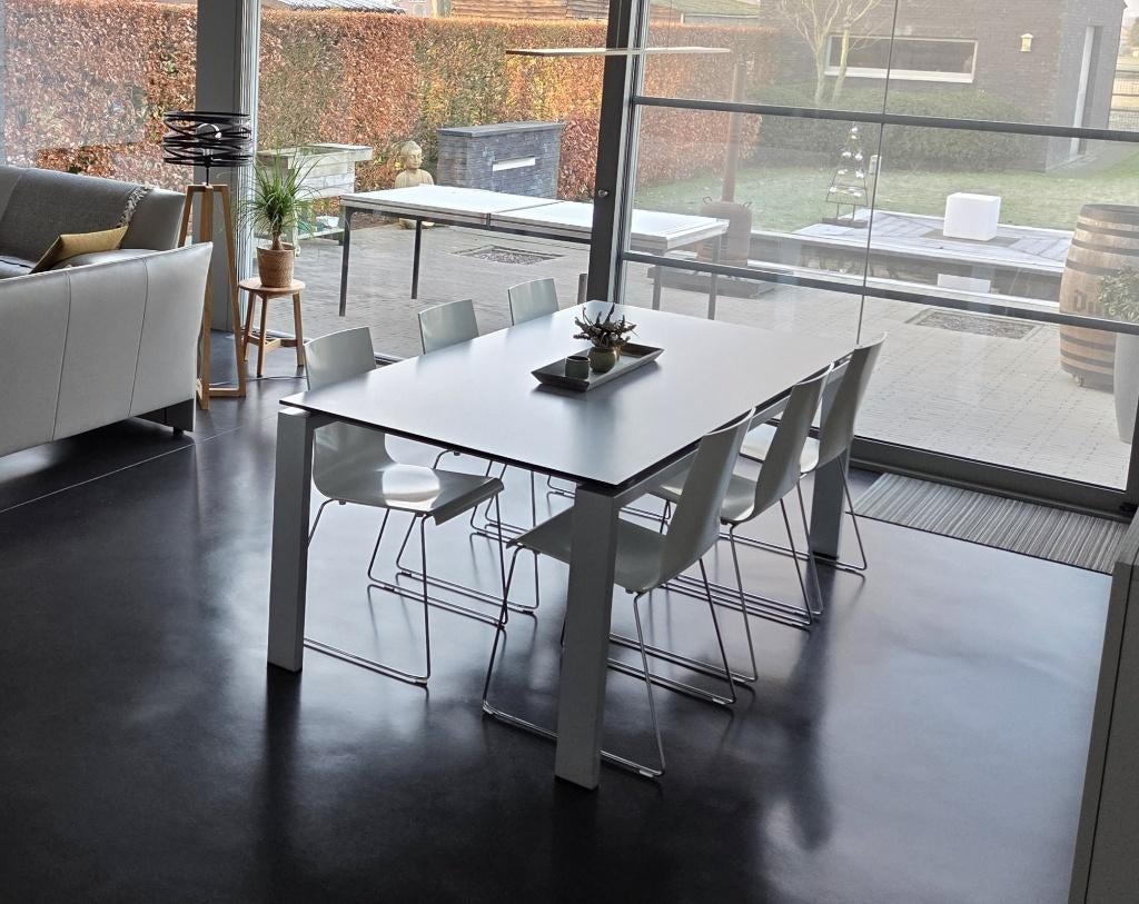 Moderne eettafel 200cm x 100cm (met stoelen mogelijk), Huis en Inrichting, Tafels | Eettafels, Ophalen, Gebruikt, 100 tot 150 cm