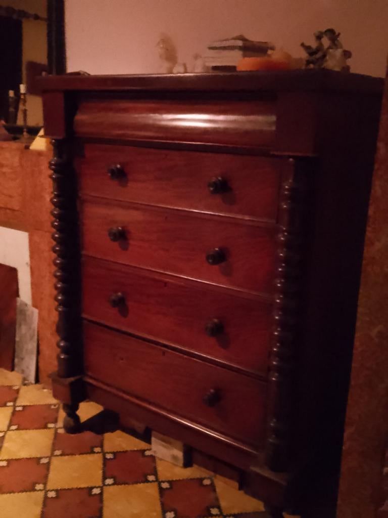 commode Empire en acajou, Antiquités & Art, Enlèvement ou Envoi