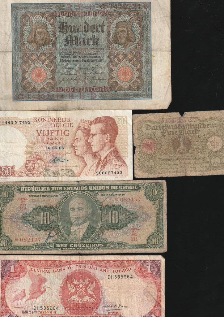 lot de 10 billets de banque, voir photos, à retirer égalemen, Envoi, Billets en vrac