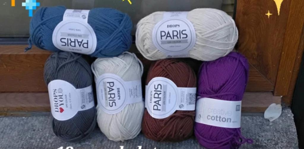 pelotes  de coton , drops 5x 50 grs et 43 grs , crochet 4/5, Hobby & Loisirs créatifs, Tricot & Crochet, Enlèvement ou Envoi, Comme neuf