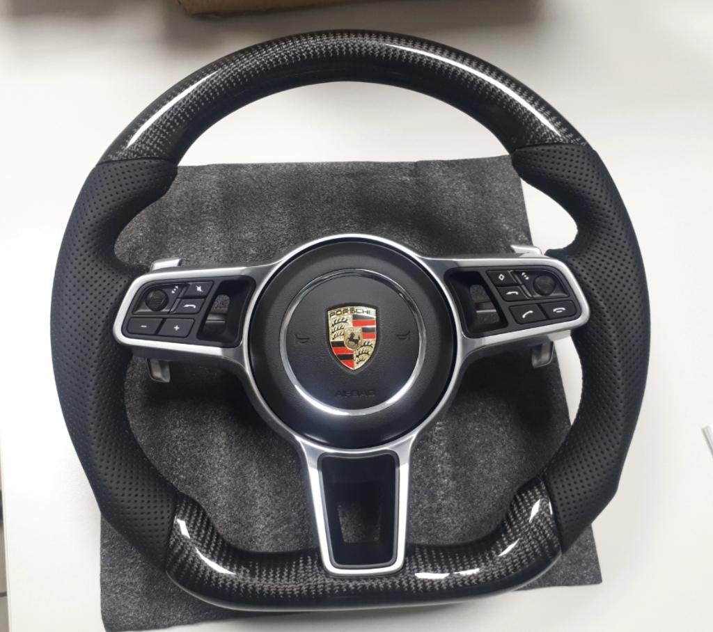 Volant Porsche, cuir complet, carbone, retouche sportive, Autos : Pièces & Accessoires, Commande, Porsche, Neuf, Enlèvement ou Envoi