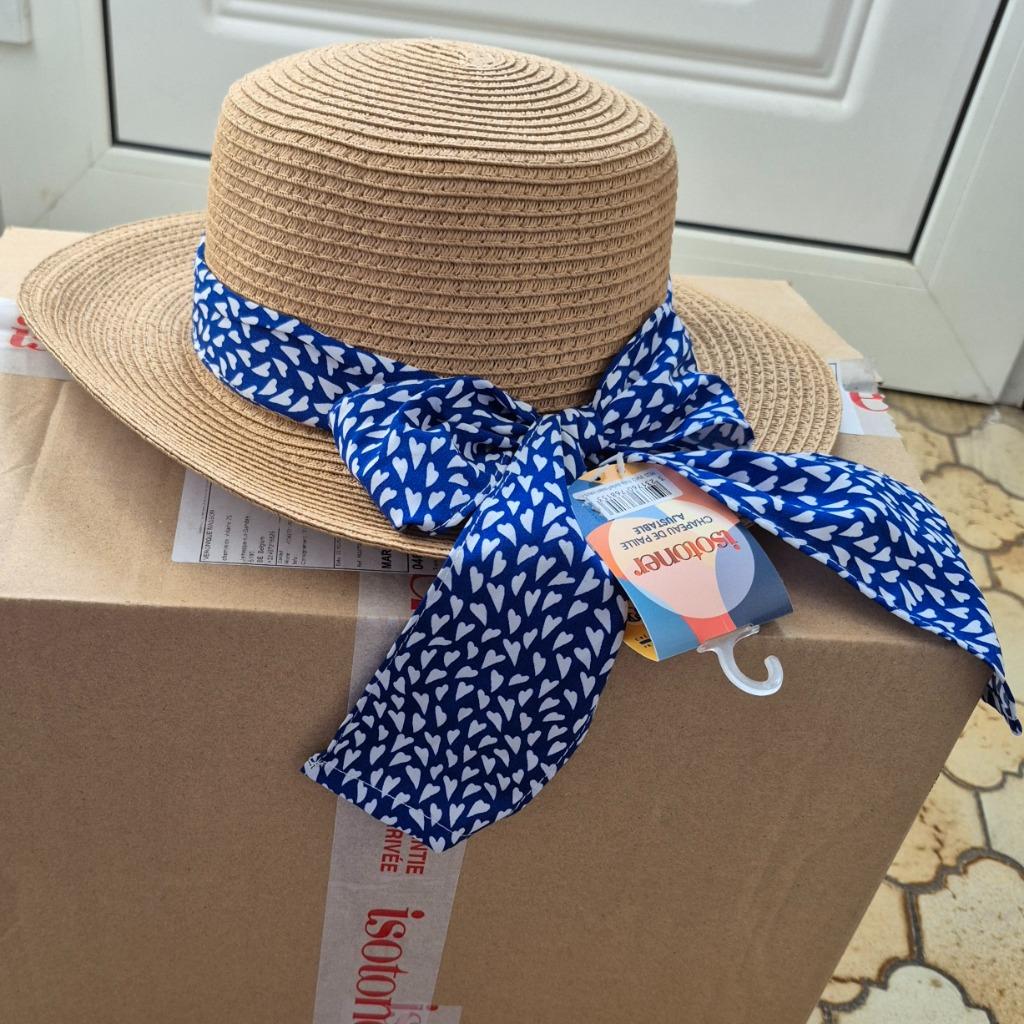 Isotoner Chapeau Femme canotier Foulard cœurs, Isotoner, Enlèvement, Neuf, Chapeau