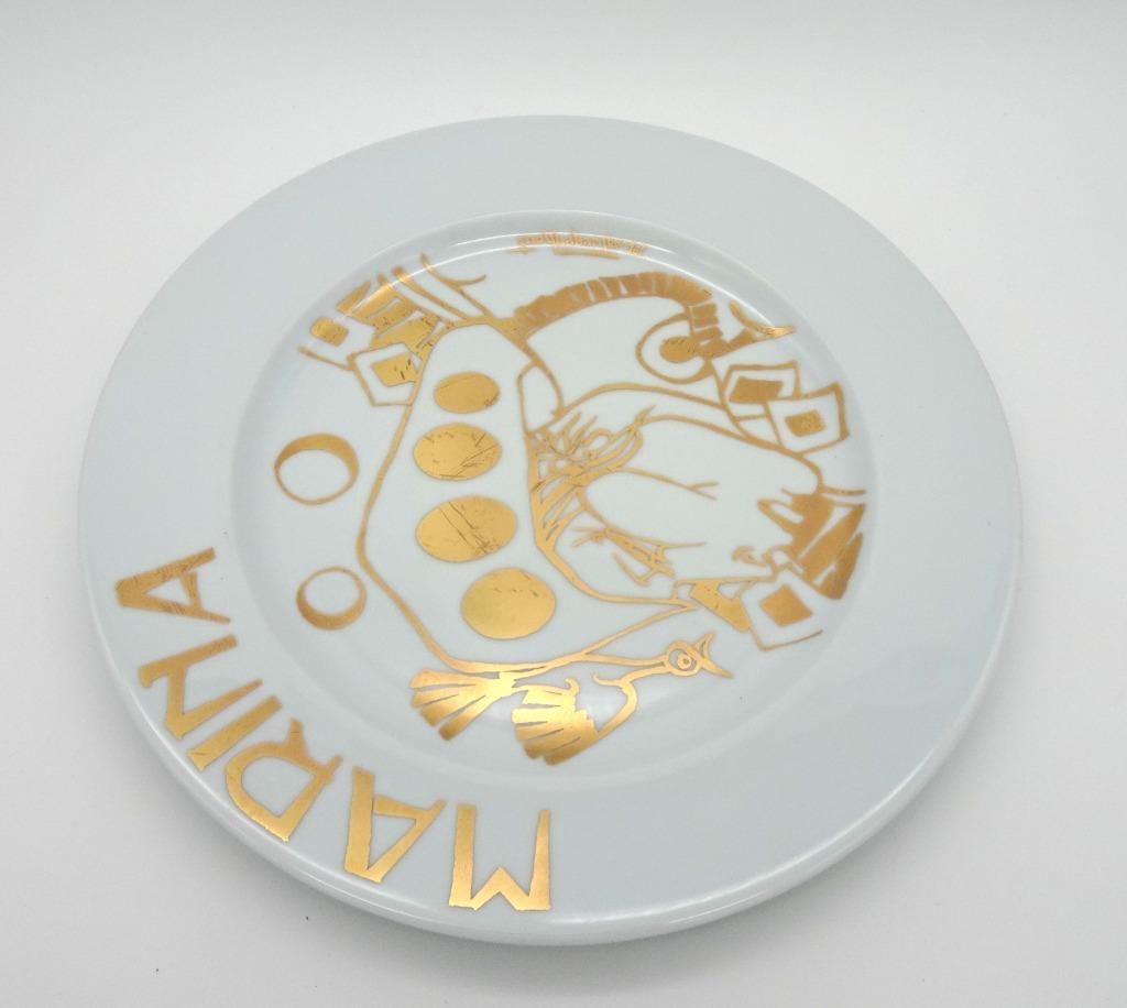 MET KUNST AAN TAFEL JEF VAN TUERENHOUT BORD PORSELEIN MARINA, Ophalen of Verzenden