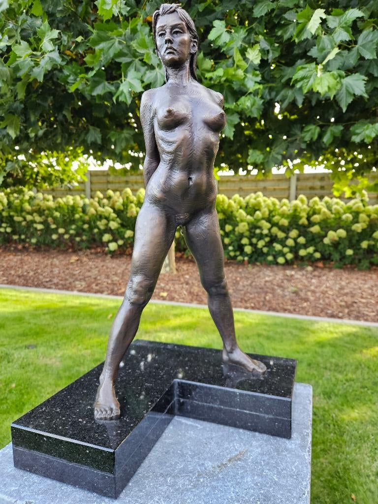 Duriez Irénée staand naakt brons '94, ook beelden gevraagd!, Antiek en Kunst, Ophalen of Verzenden