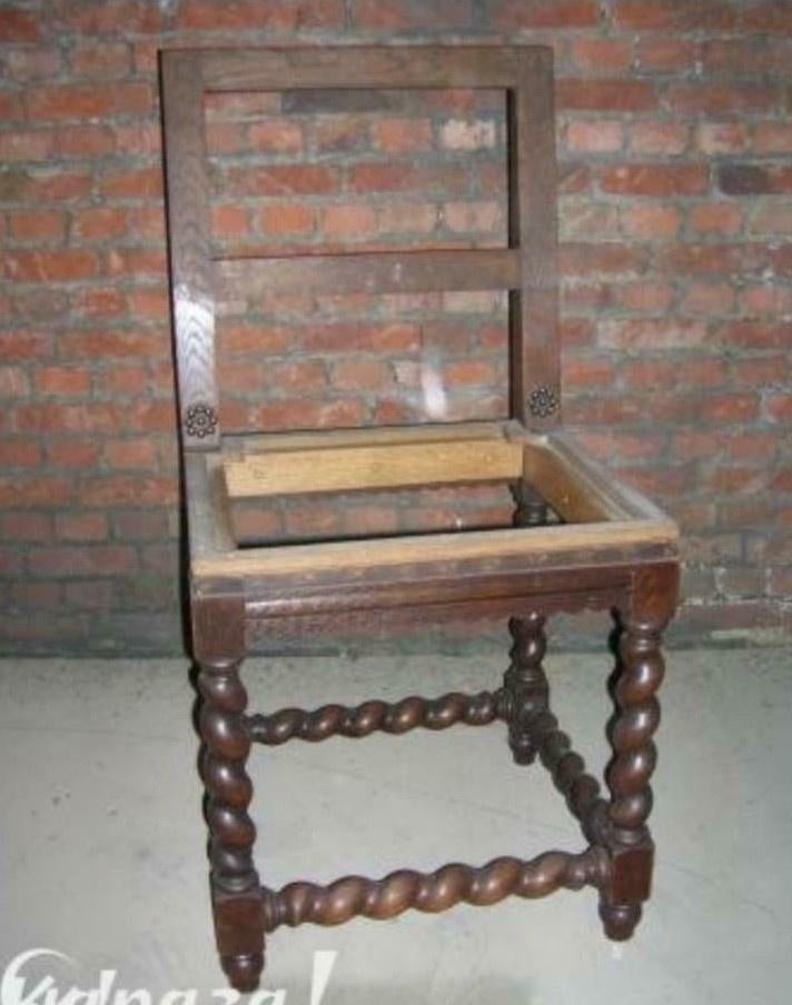 Kasteelstoel met getorste poten, Antiek en Kunst, Antiek | Meubels | Stoelen en Sofa's, Ophalen