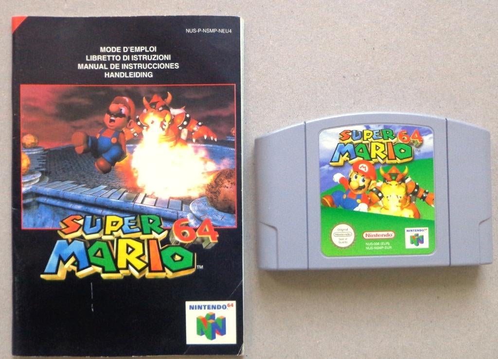Super Mario 64 voor de Nintendo 64 + boekje, Enlèvement ou Envoi, Utilisé