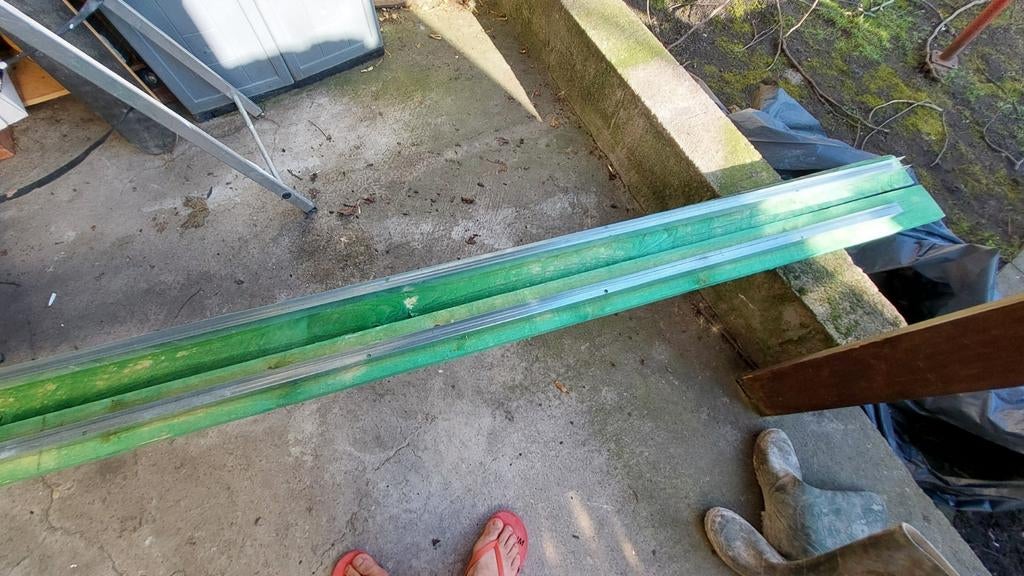 2 Voliges et 2 railles (profilés en U) 4m, Enlèvement, Neuf