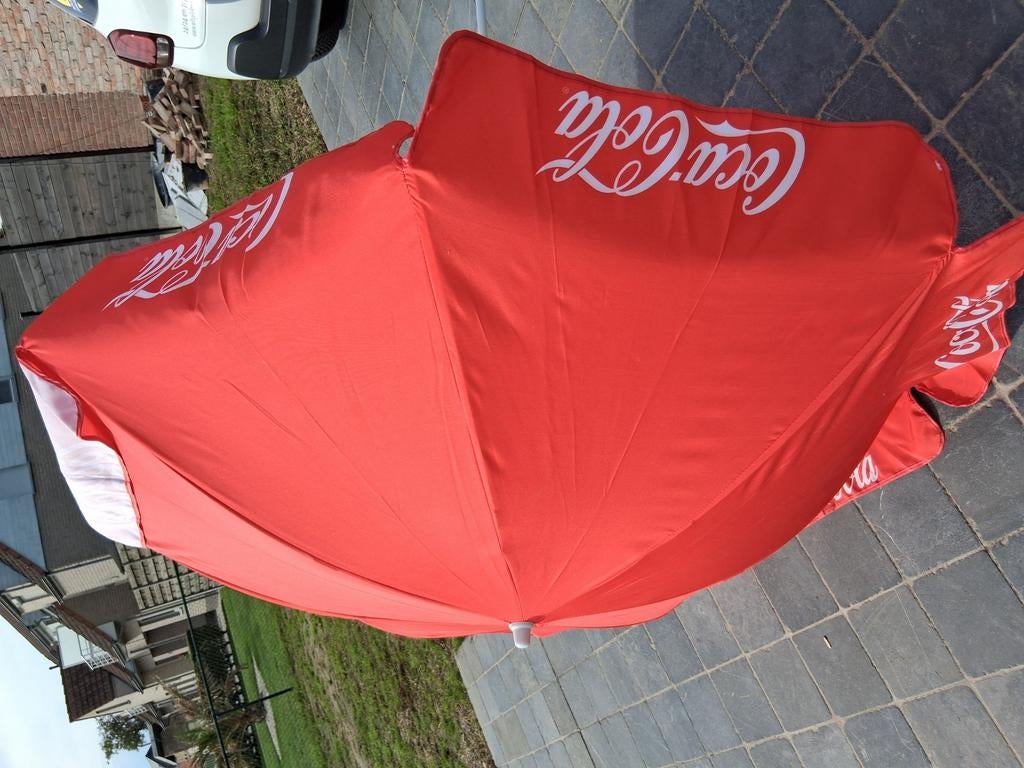 Coca cola parasol,2 stuks,zonder voet,nieuw,25 pee stuk, Jardin & Terrasse, Enlèvement, Neuf