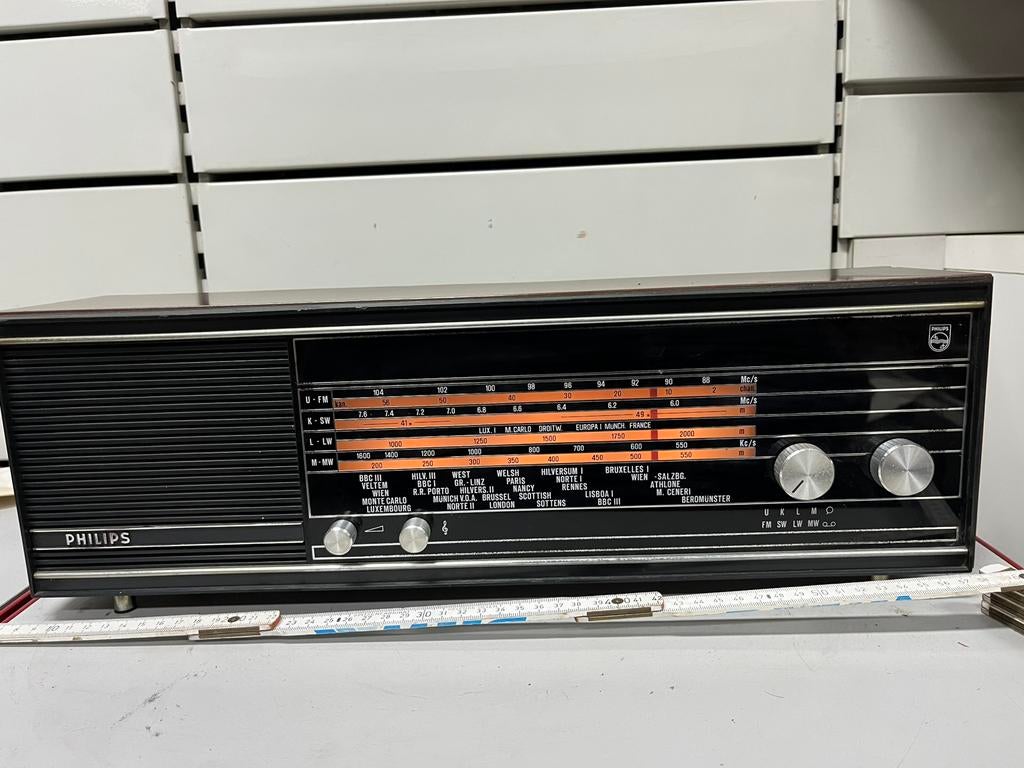 Radio Vintage Philips 22RB382 – Années 60 – Déco Rétro, Enlèvement, Radio