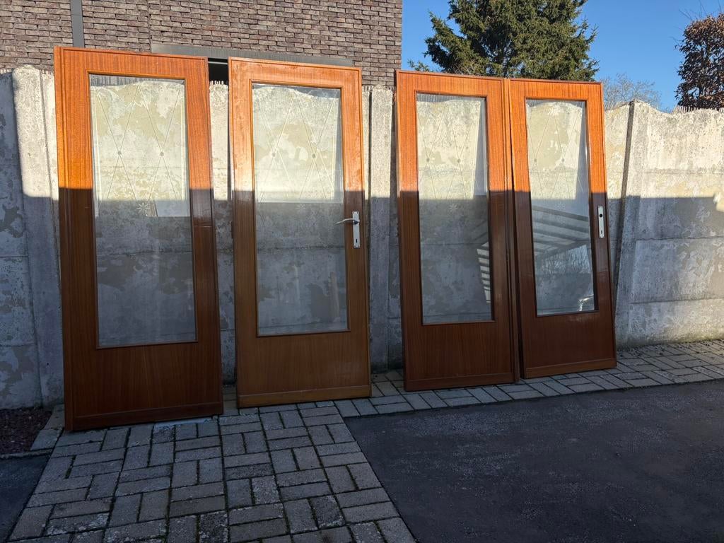 Deuren met gegraveerd glas, Ophalen, Zo goed als nieuw, Glas, Binnendeur