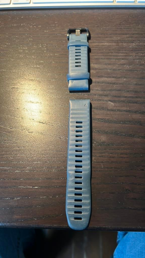 Polsbandje silicone voor Garmin Fenix 7, petroleumblauw, Ophalen of Verzenden, Zo goed als nieuw