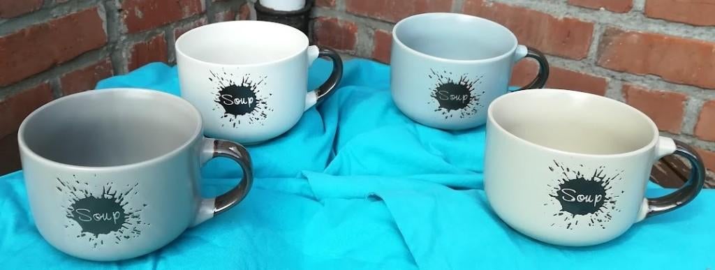 4 nieuwe soep tassen Siaki, Ophalen of Verzenden, Nieuw, Overige typen