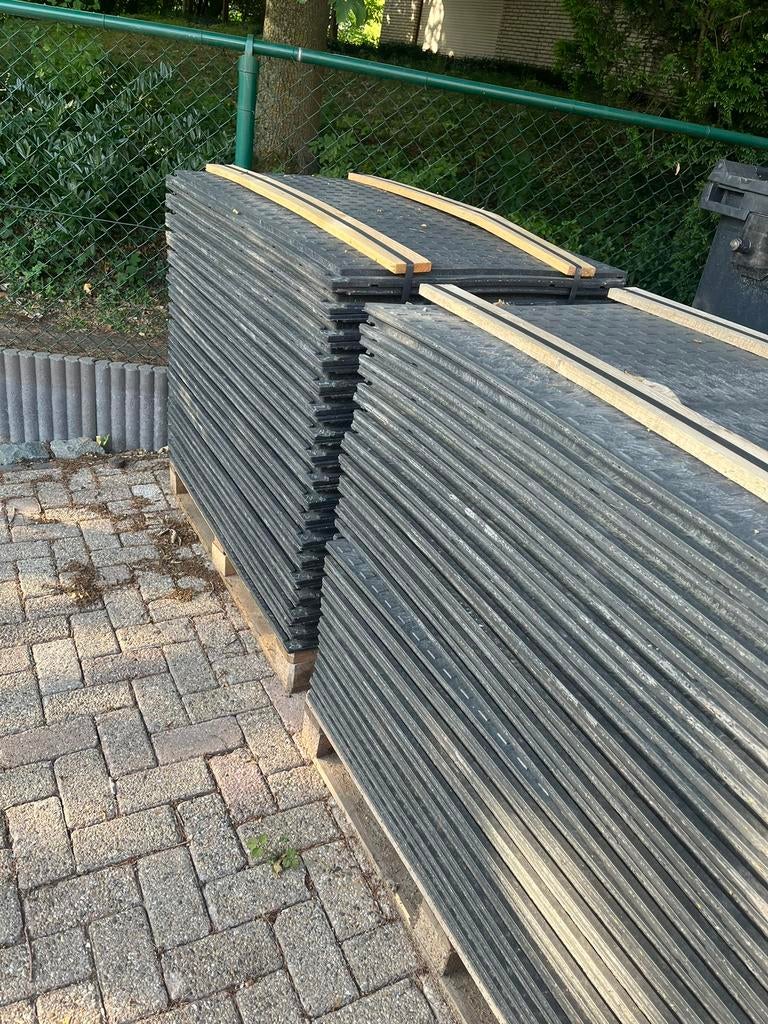 Nieuwe kuntstof rijplaten, Jardin & Terrasse, Clôtures de jardin, Comme neuf, Synthétique, Enlèvement