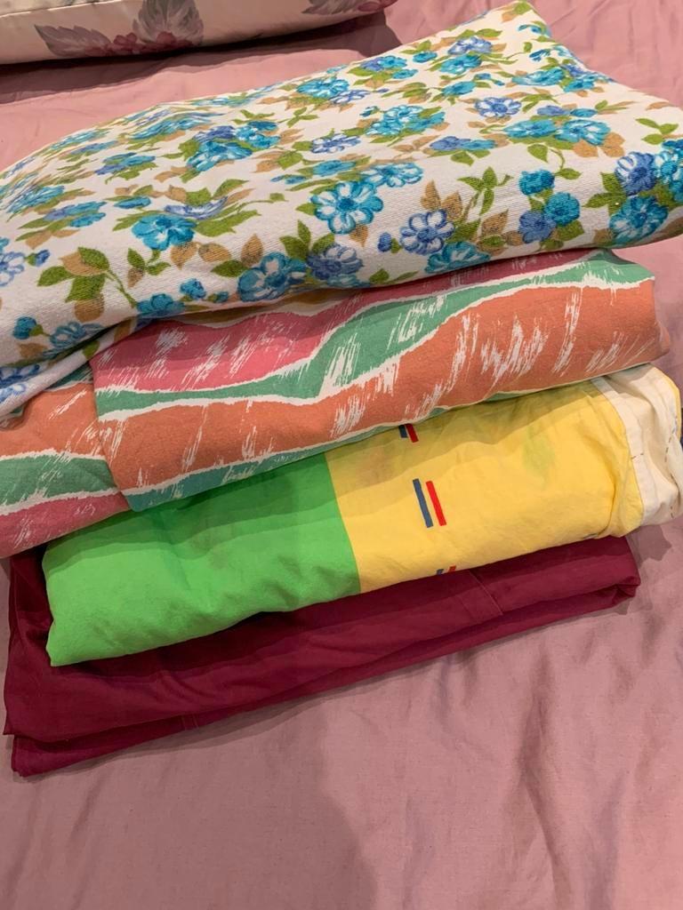 Lots de housses de couette et drap, Maison & Meubles, Enlèvement ou Envoi, Utilisé, Bleu