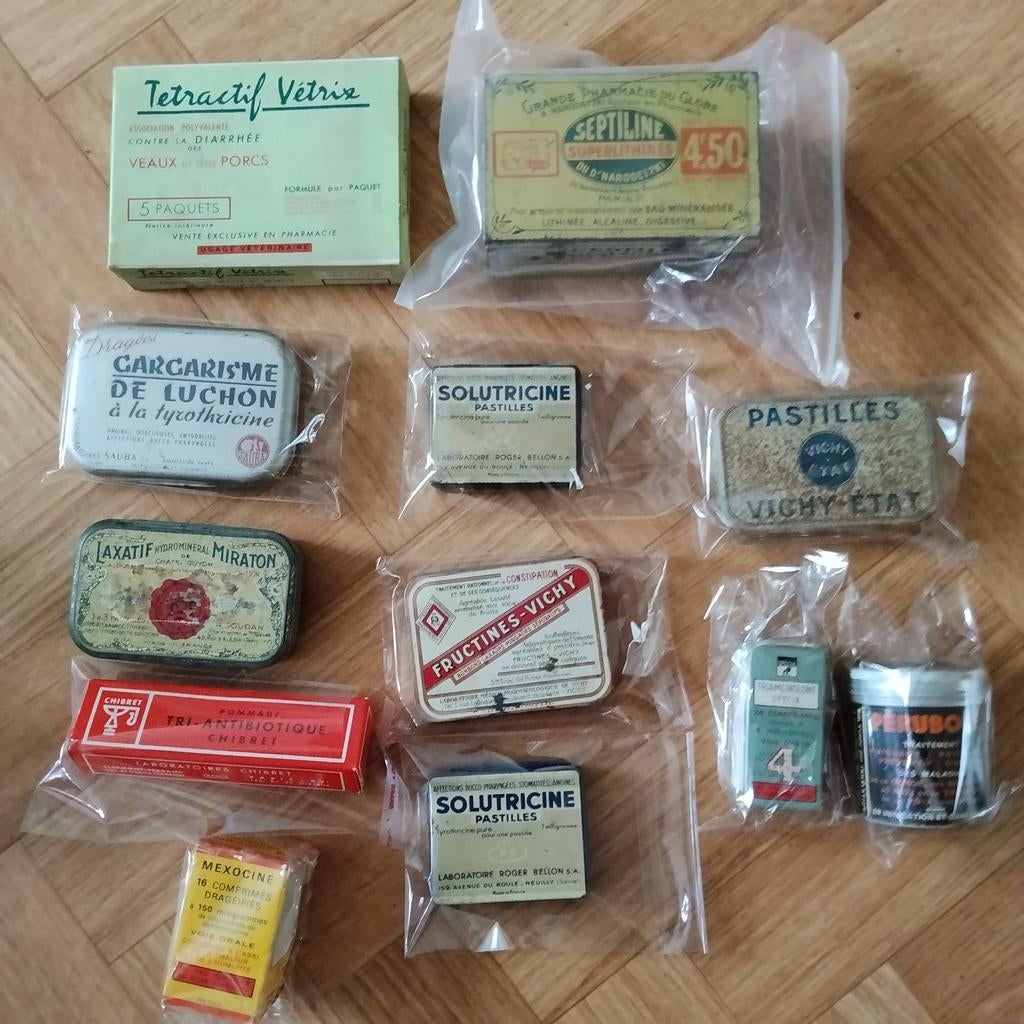 Oude medicijnen blikjes/ doosjes, Verzamelen, Blikken, Ophalen of Verzenden