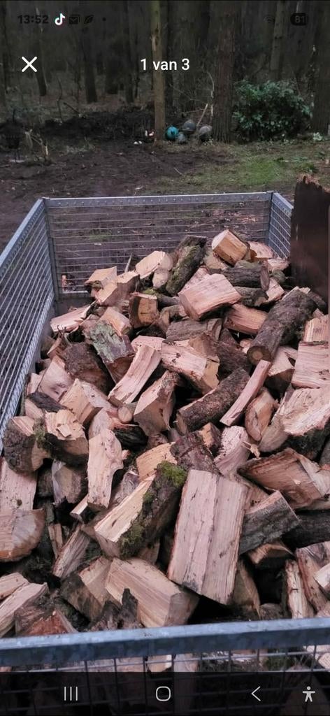 Droog gemengd hard/ brandhout (eik,berk,kastanje,...), Tuin en Terras, Brandhout, Ophalen