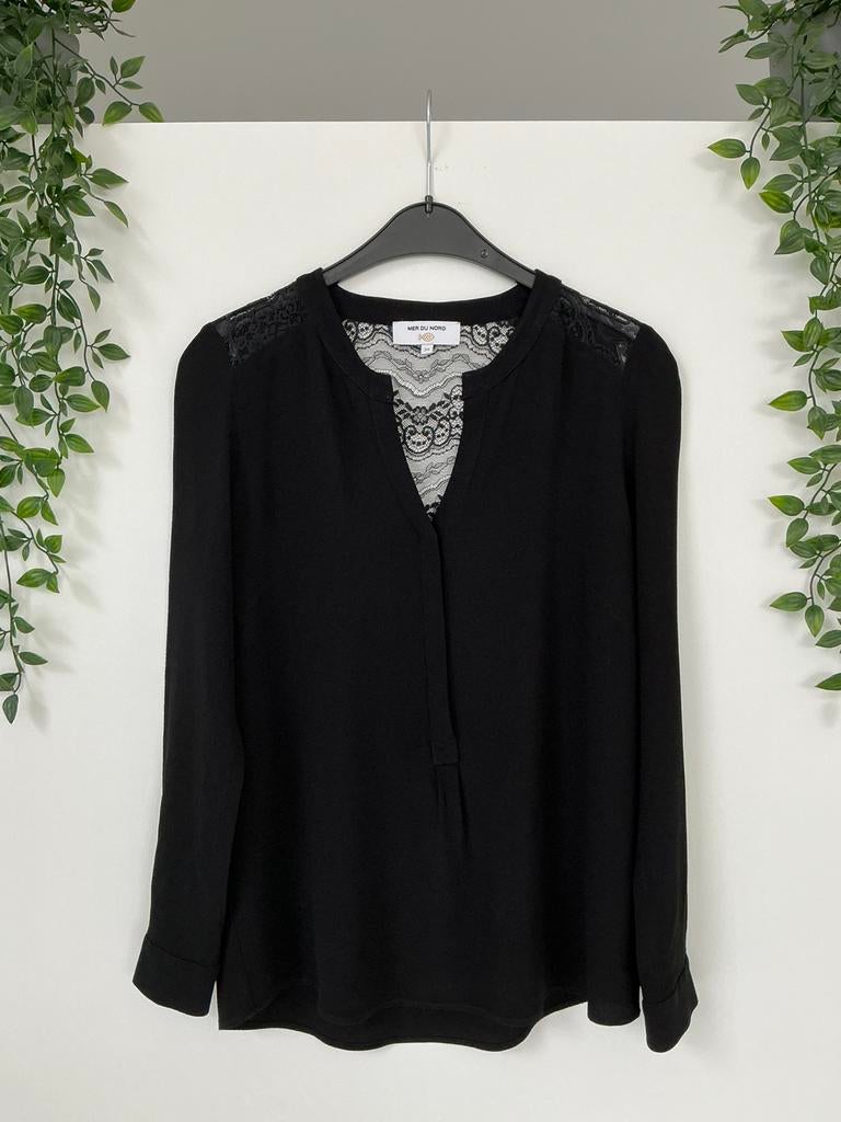 Zwarte bloes Mer Du Nord maat 34, Kleding | Dames, Blouses en Tunieken, Zwart, Ophalen of Verzenden, Zo goed als nieuw, Maat 34 (XS) of kleiner