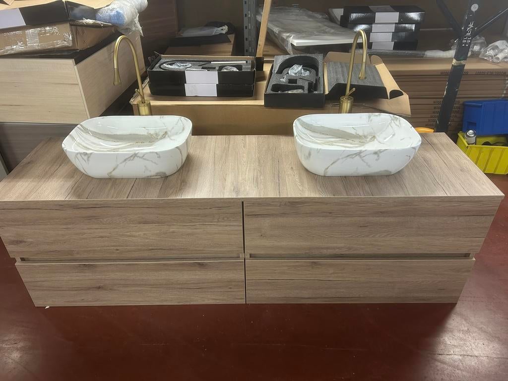 Badkamermeubels Toonzaalmodel 180cm, Huis en Inrichting, Badkamer | Badkamermeubels, Ophalen of Verzenden