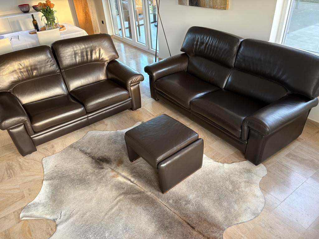 Lederen zetels, Huis en Inrichting, Ophalen, Gebruikt, Leer, Modern