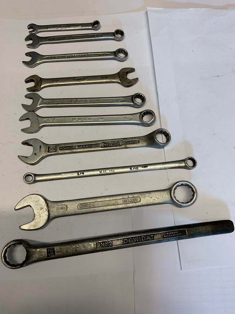 Engelse sleutels in Engelse maten 3€/stuk, Auto diversen, Autogereedschap, Ophalen, Gebruikt