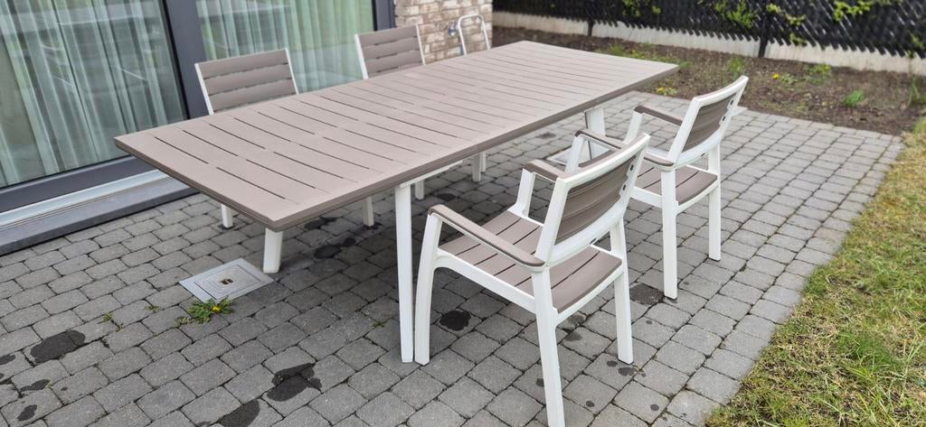 Table de jardin Extensible Keter + 4 chaises, Jardin & Terrasse, Enlèvement