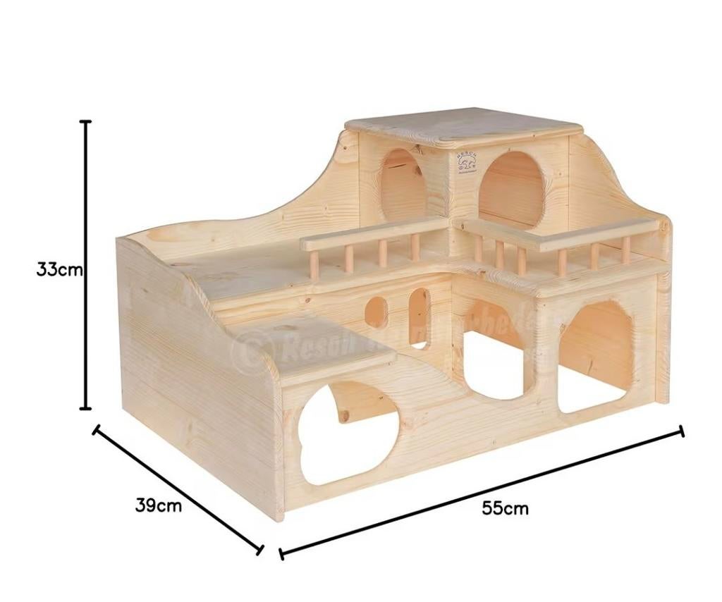 HOUTEN paleis cavia's huisje, Hobby en Vrije tijd, Modelbouw | Overige, Ophalen