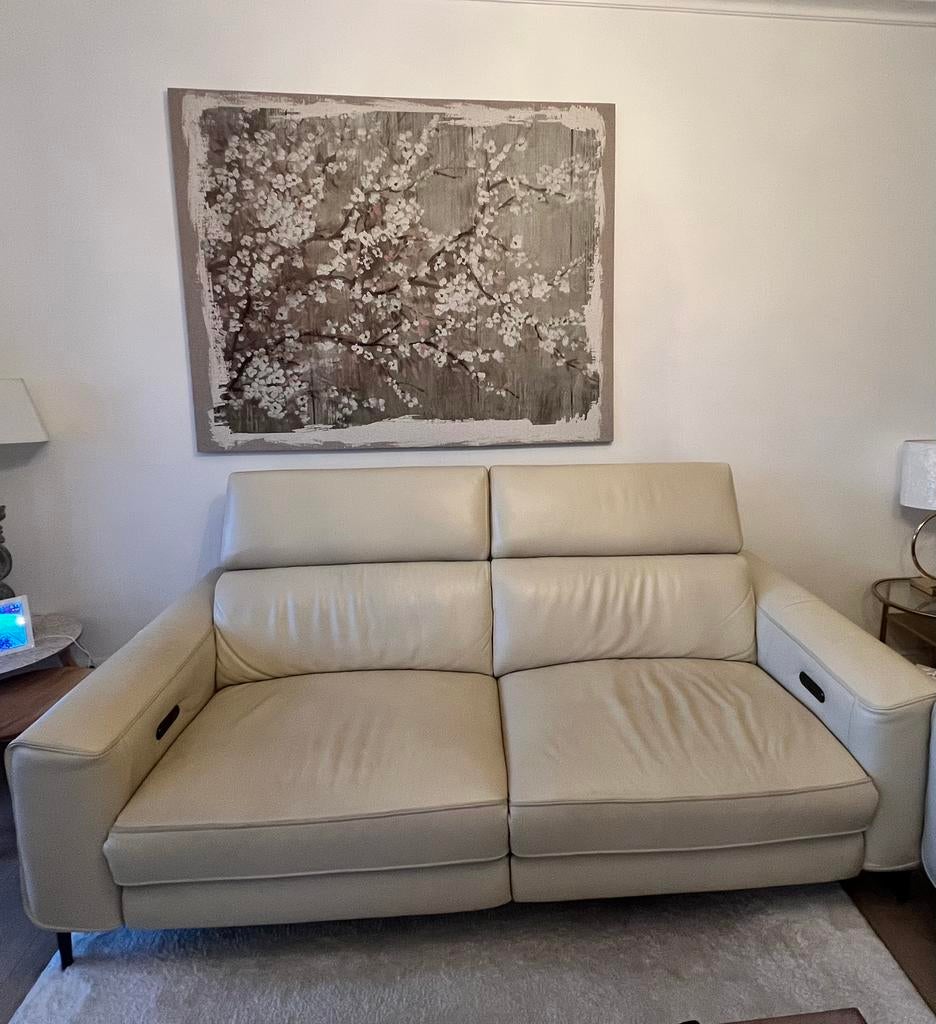 Salon cuir 3+3 places, Enlèvement, Comme neuf, Trois personnes, Cuir
