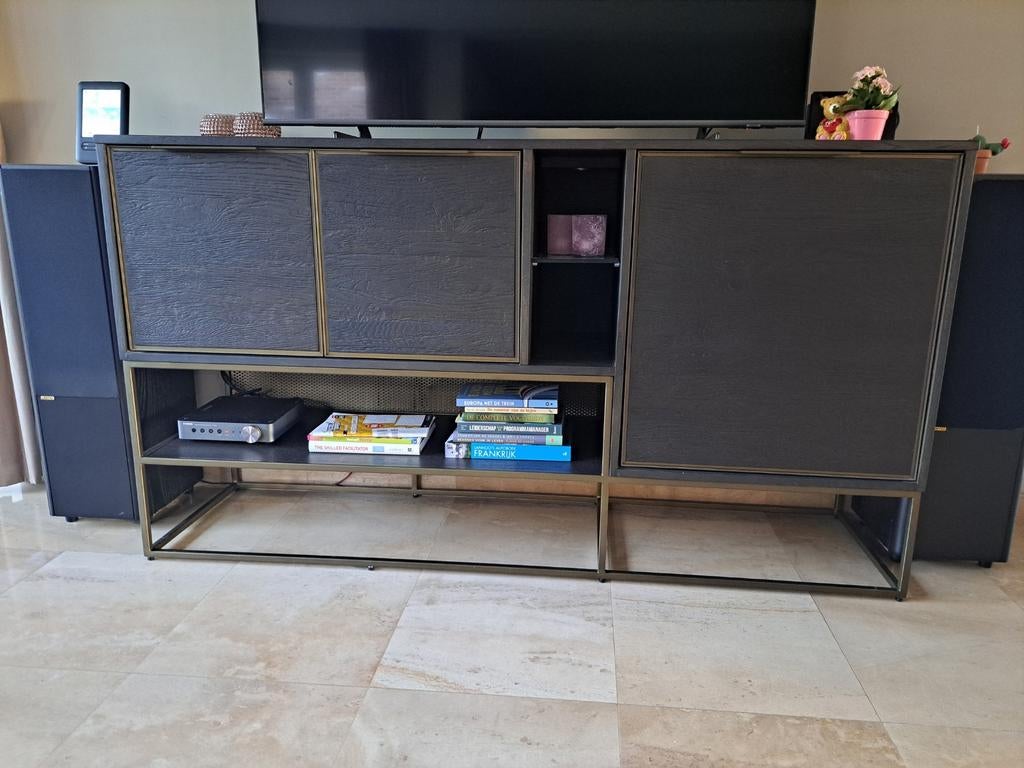 Armoire Henders & Hazel marron foncé 160 x 42 x 88, Enlèvement