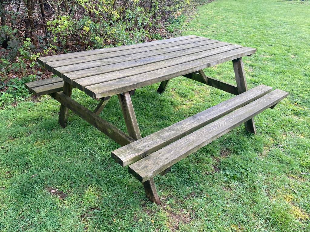 Picknick tafel, Jardin & Terrasse, Enlèvement, Utilisé, Rectangulaire, Bois